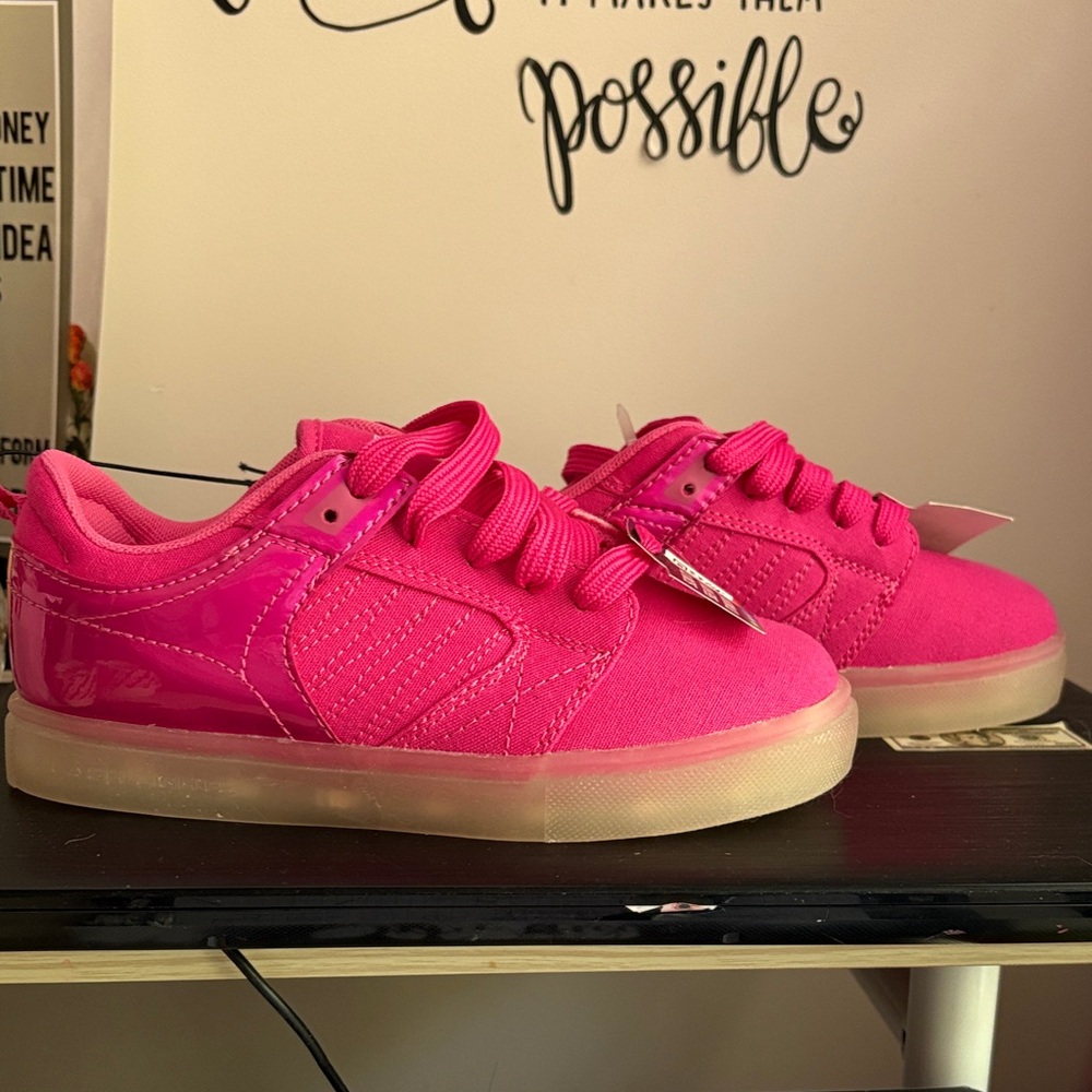 Vibrant Pink Kids Sneakers
